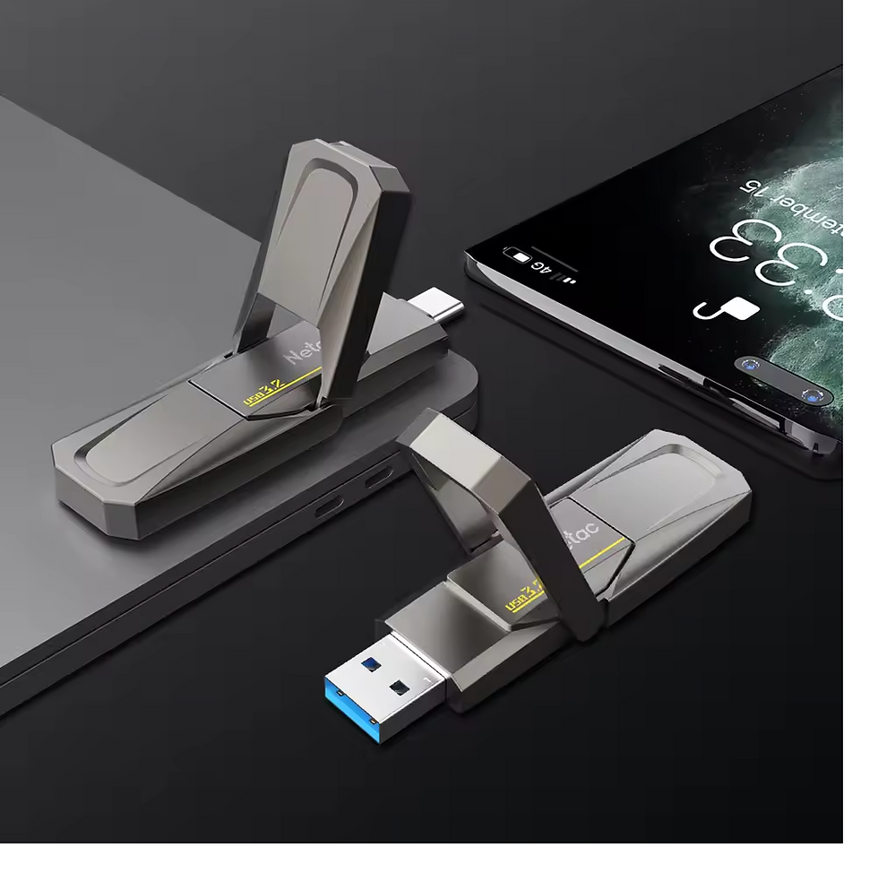 Thumbnail: Netac 1TB Memory Stick USB type A and C for PC Laptop Phone Mini PC