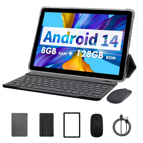NEW 10-inch Android Tablet with Keyboard, Mouse and Case-Grey | DT