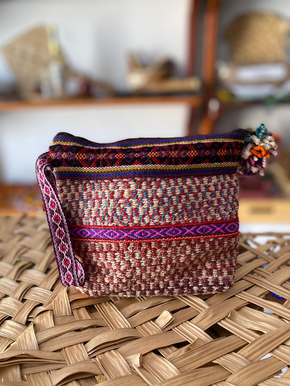 Cartucheira Andina de Lã do Peru (Bolsa de Mão/Estojo)
