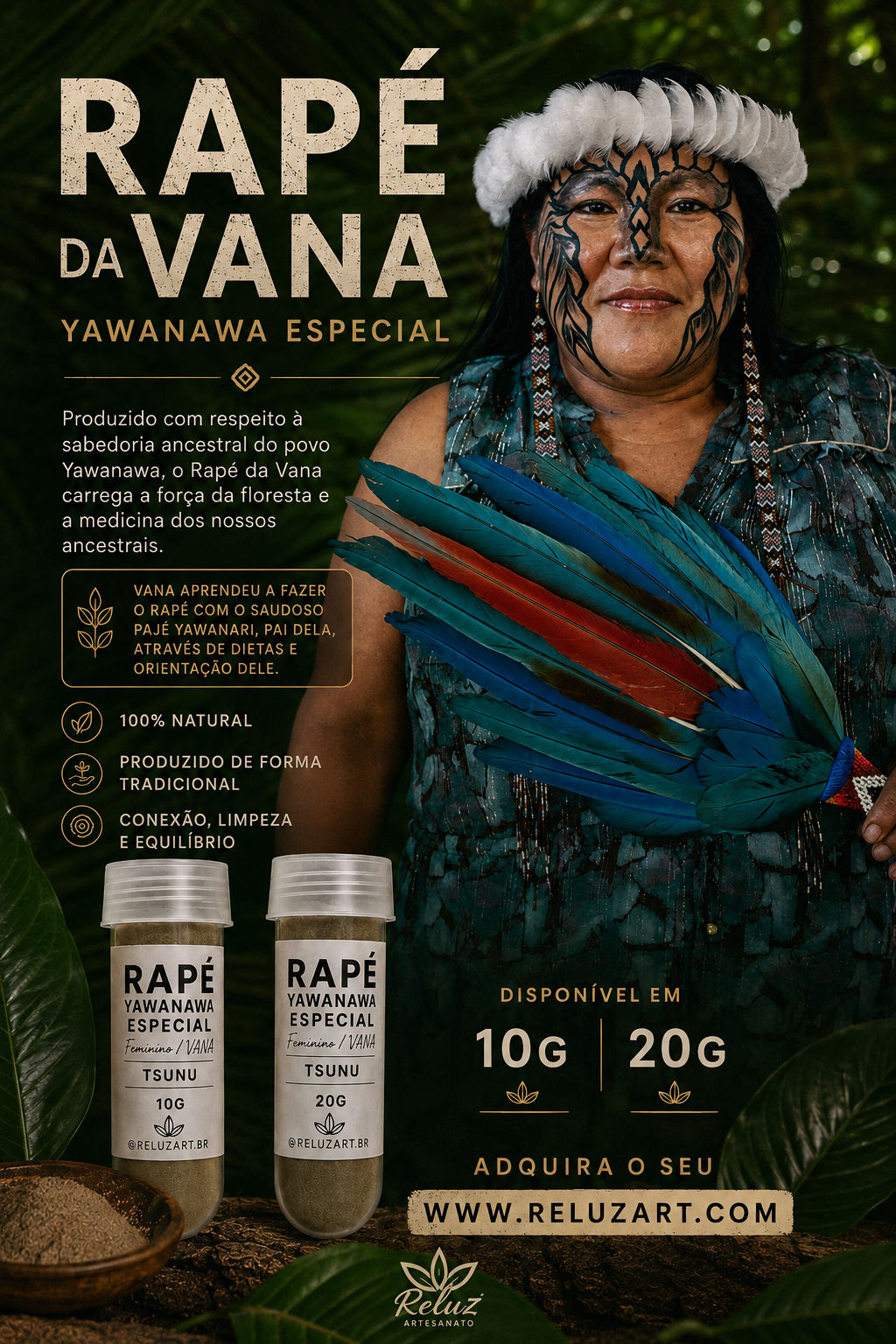 Rapé Yawanawa Feminino com Tsunu | Edição Especial