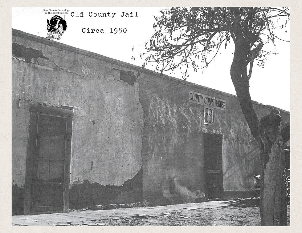 Black and white old county jail postcard