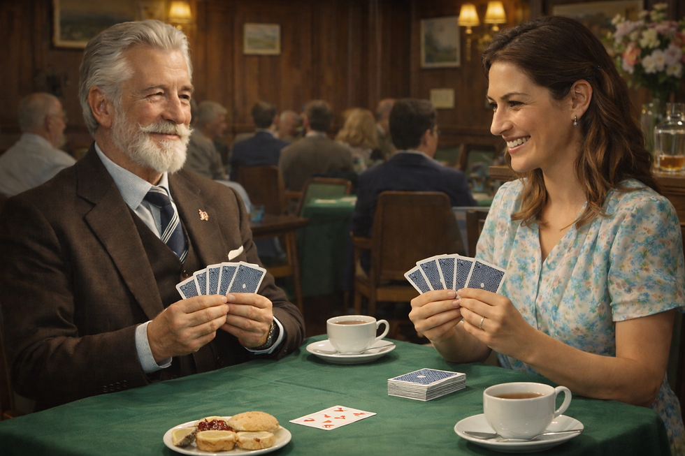 Partida de cartas y té elegante.png