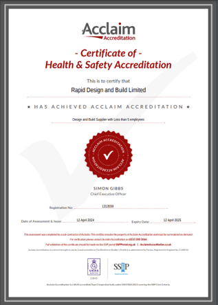 Acclaim Accreditation Certificate