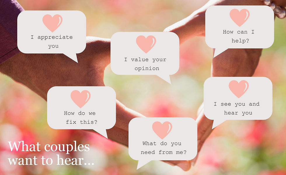 What couples want to hear