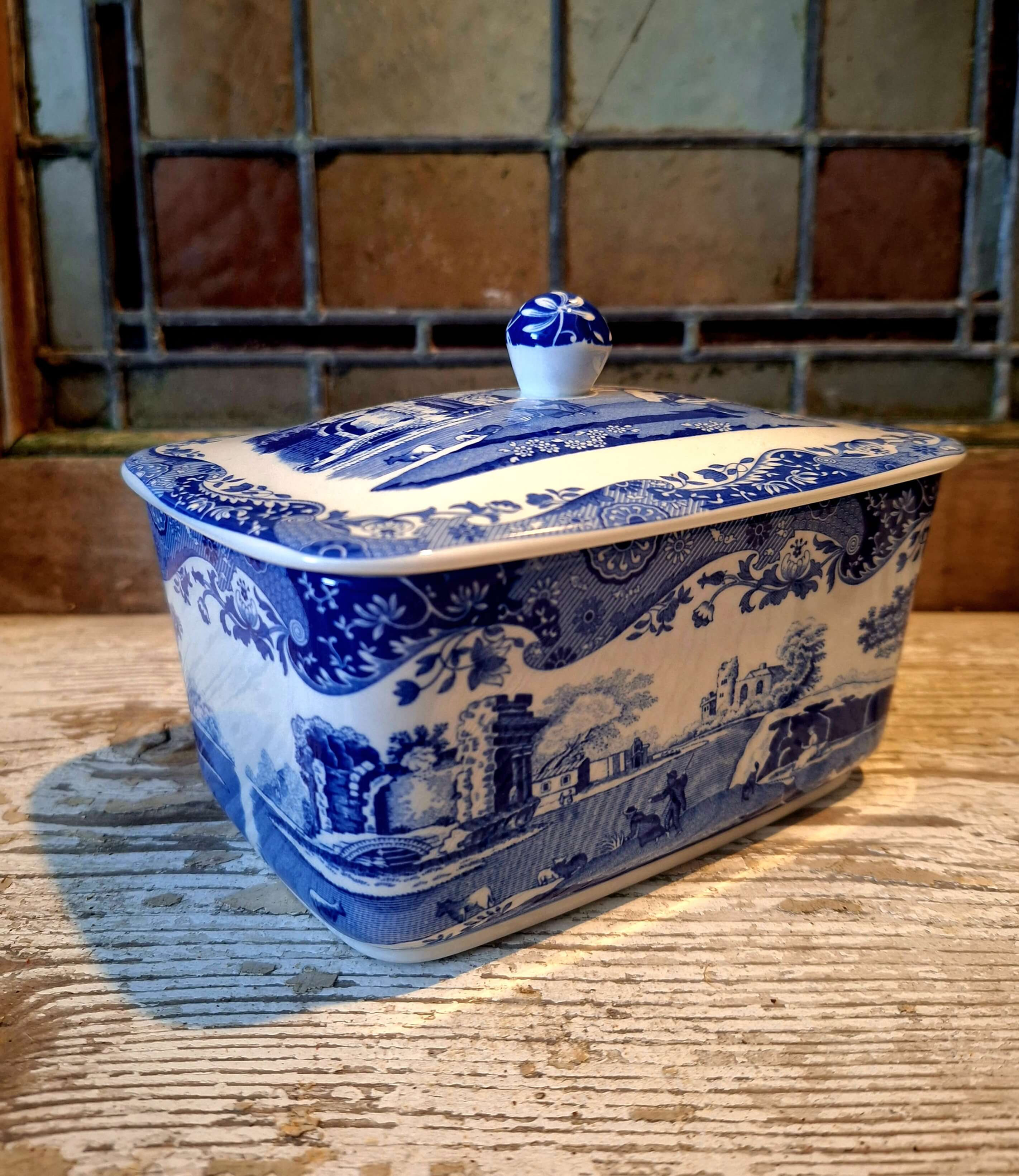Spodes Italian Butter Dish and Cover