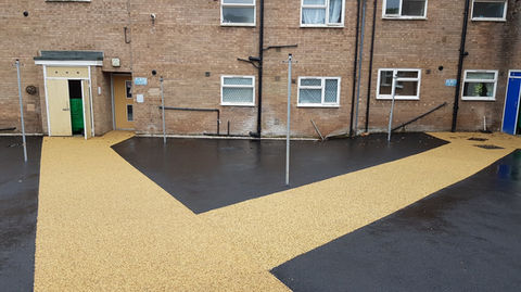 Resin bound and tarmac surfacing for commercial property by Johnson Surfacing