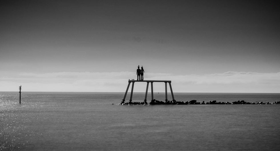 The Newbiggin 'Geordie' Statues, Northumberland 