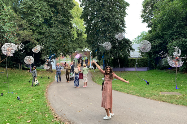 Giant Dandelion Sculpture at RHS Chelsea.