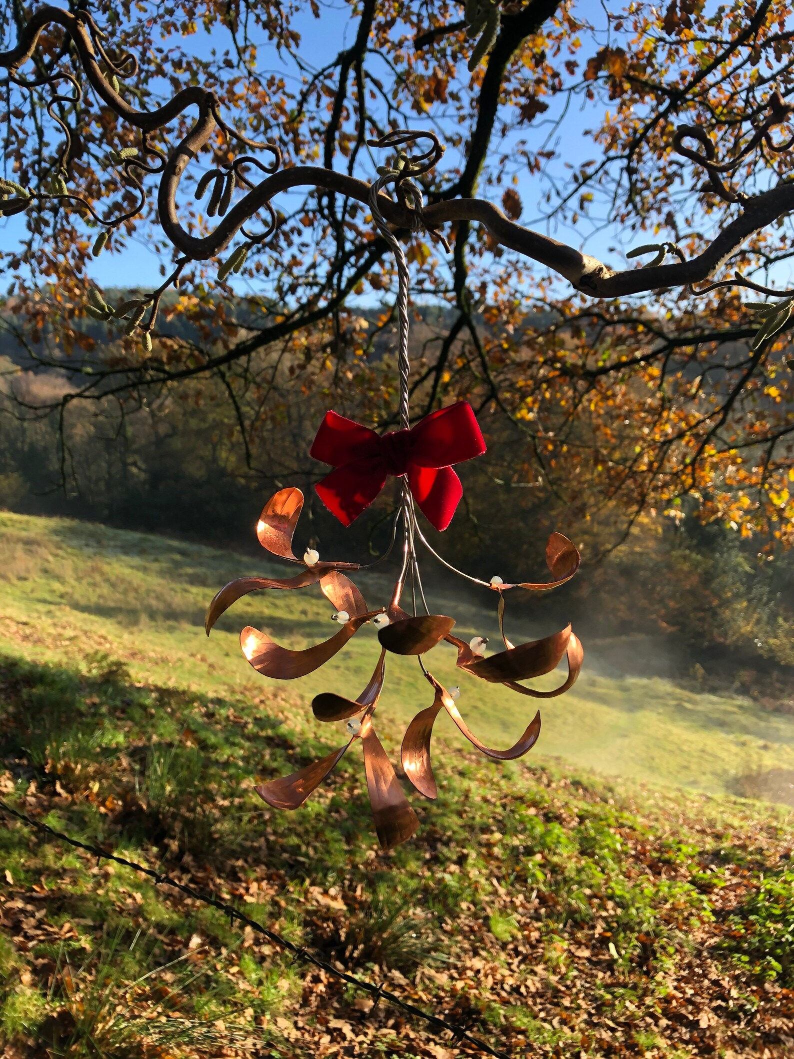 COPPER MISTLETOE SPRIG - MEDIUM