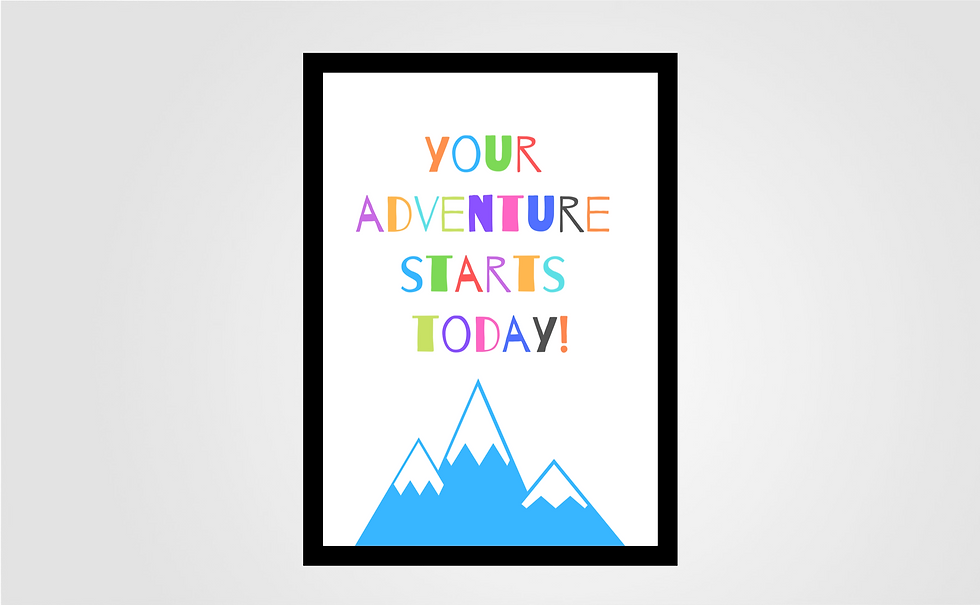 Thumbnail: Your Adventure - Light Blue Printable Kids Wall Art