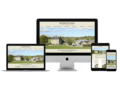 Netherton Hall Website Displayed On Various Devices