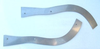 Spider Front Wing Mud/Splash Shields, Stainless Steel (INOX), Set Of 2