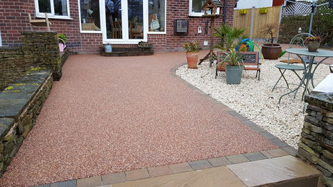 Resin bound driveway installed by Johnson Surfacing.