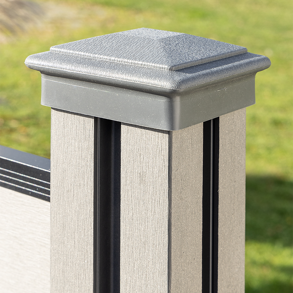 Thumbnail: WPC PRIVACY 5 FENCE 6 POSTS - Gray