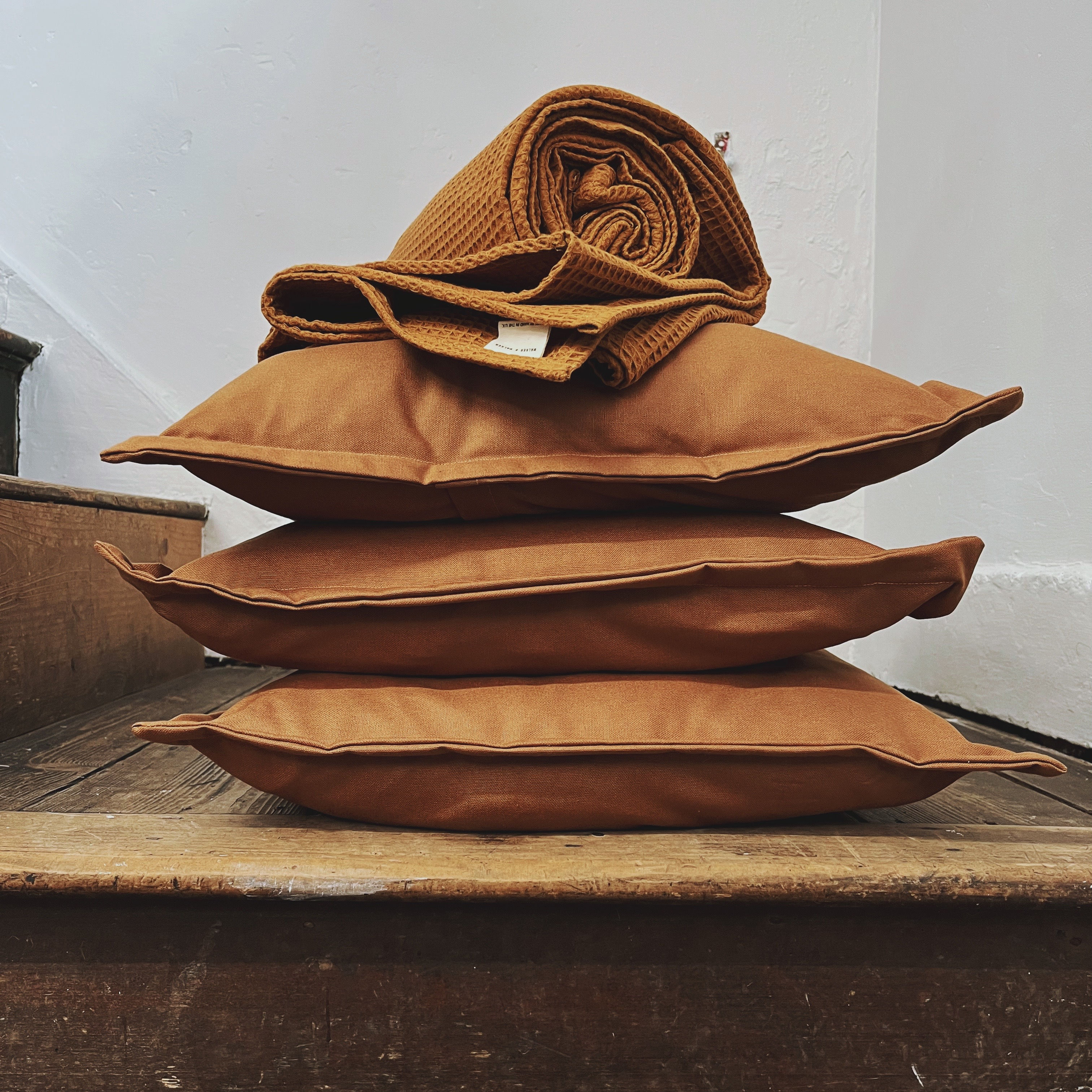 Large top stitched cushion  