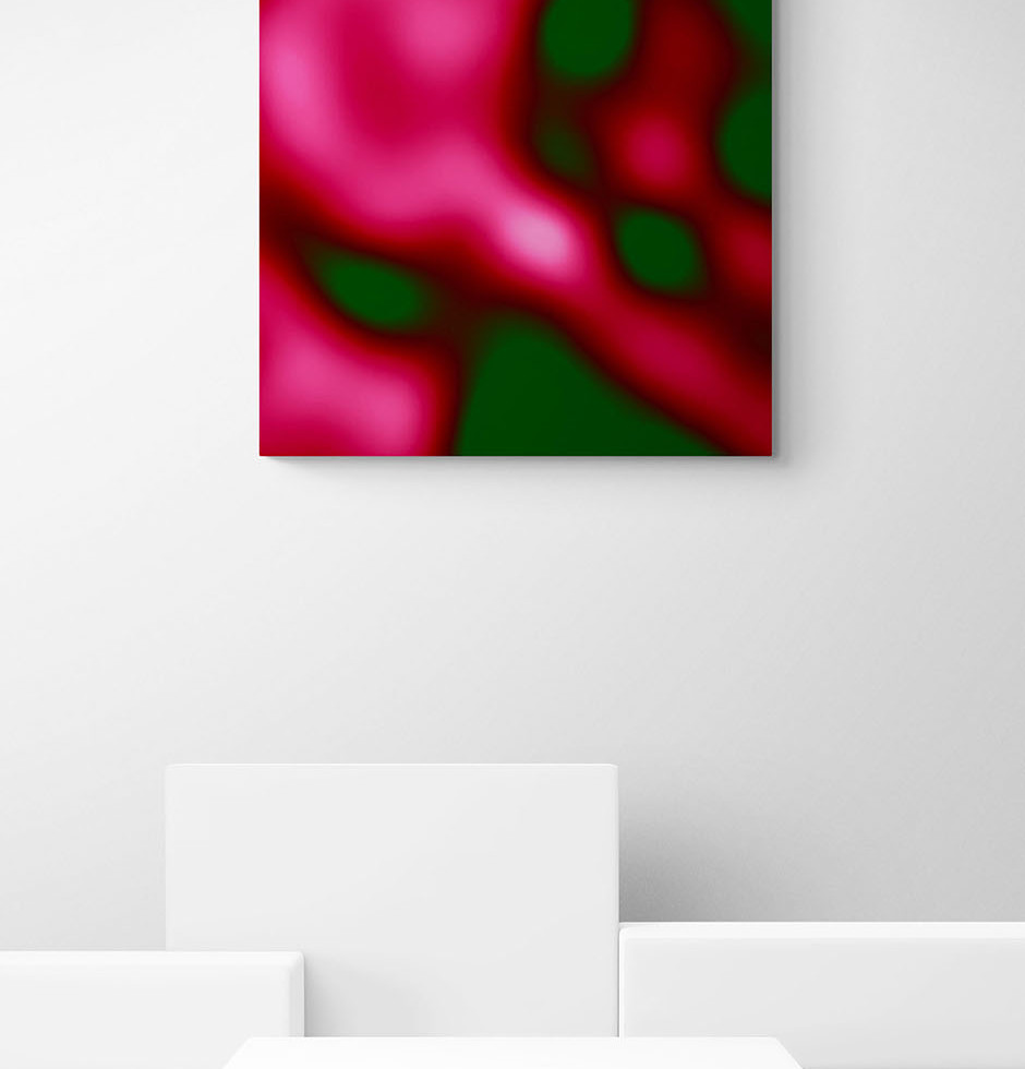 Fotokunst | WHEN LOVE TAKES OVER - Pink/green - 3 (100 x 100 cm)