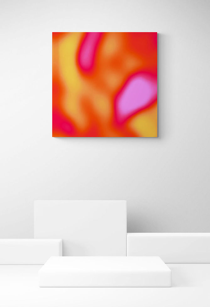 Fotokunst | WHEN LOVE TAKES OVER - Orange/pink - 1 (100 x 100 cm)