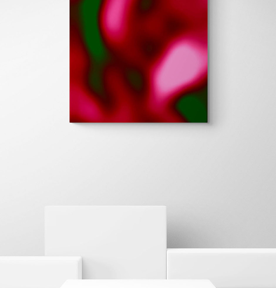 Fotokunst | WHEN LOVE TAKES OVER - Pink/green - 1 (100 x 100 cm) 