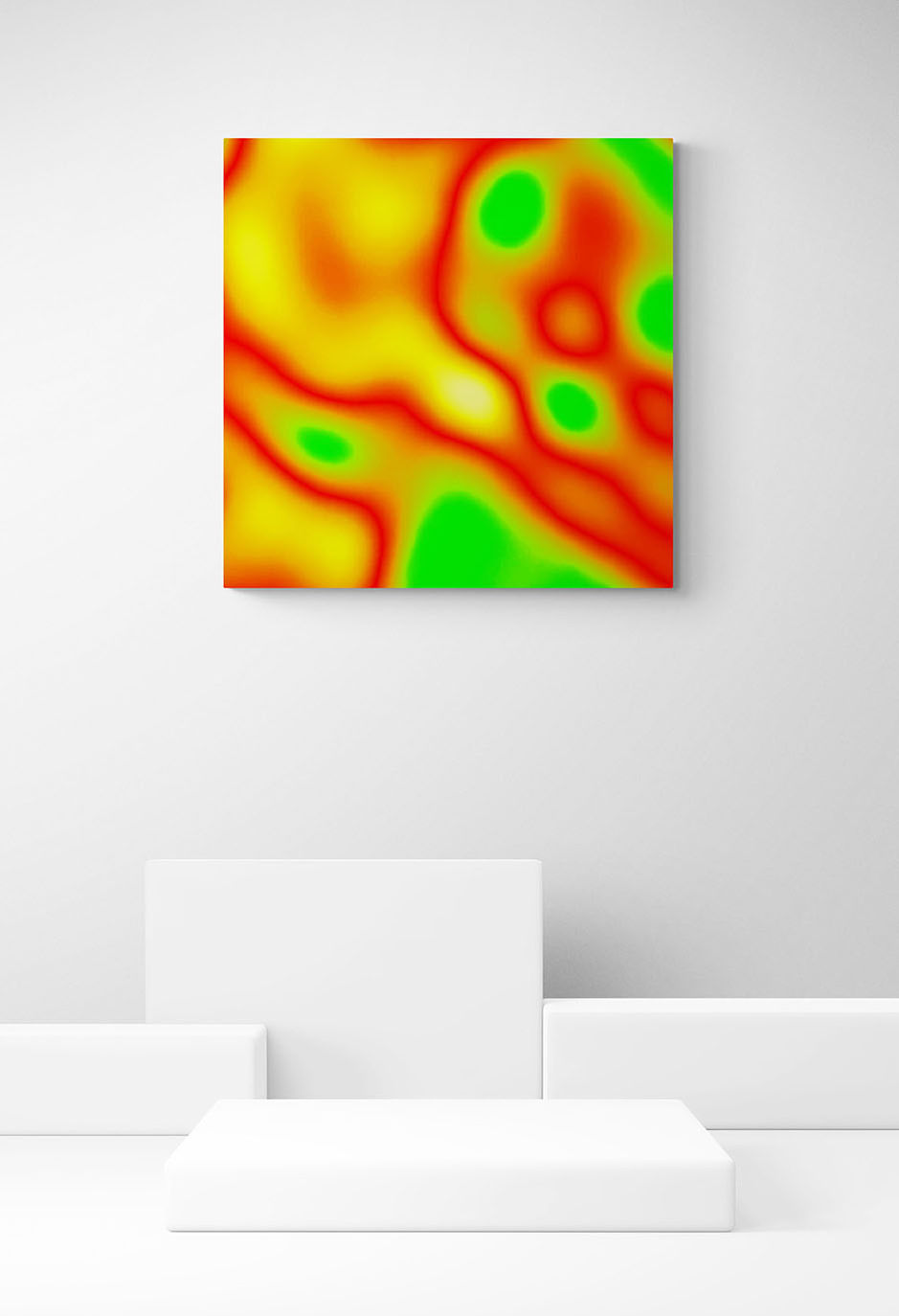 Fotokunst | WHEN LOVE TAKES OVER - Orange/yellow - 3 (100 x 100 cm)