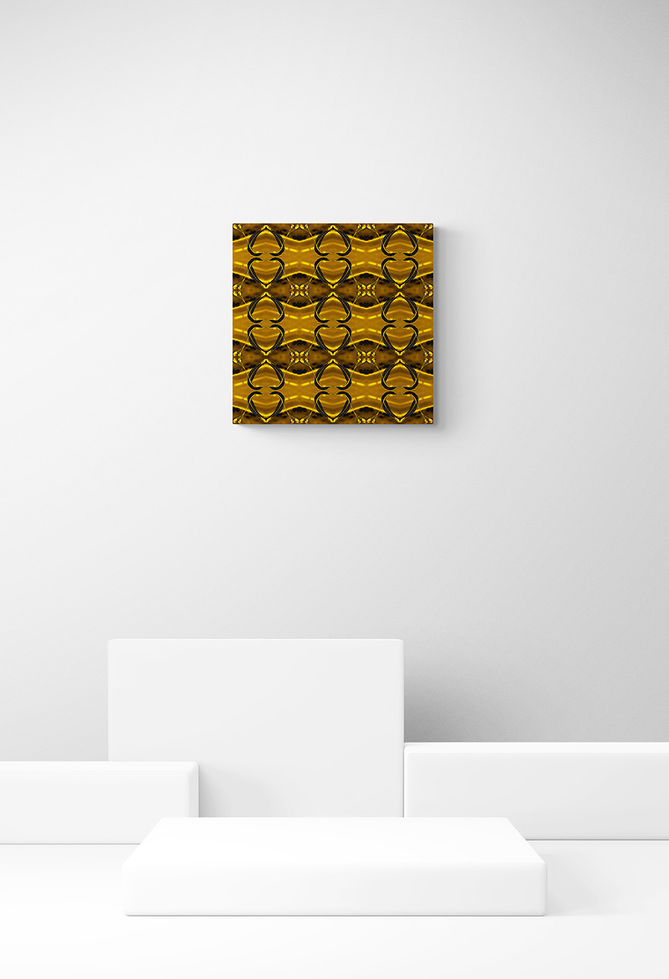Fotokunst | GOLDEN LEAVES - Golden/gold (60 x 60 cm)