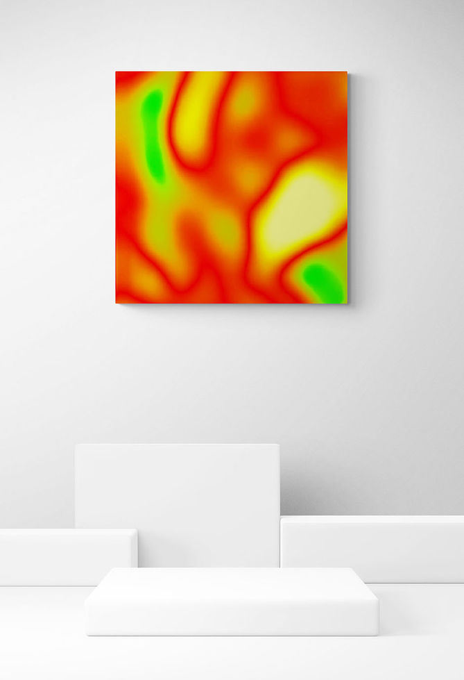 Fotokunst | WHEN LOVE TAKES OVER - Orange/yellow - 1 (100 x 100 cm)