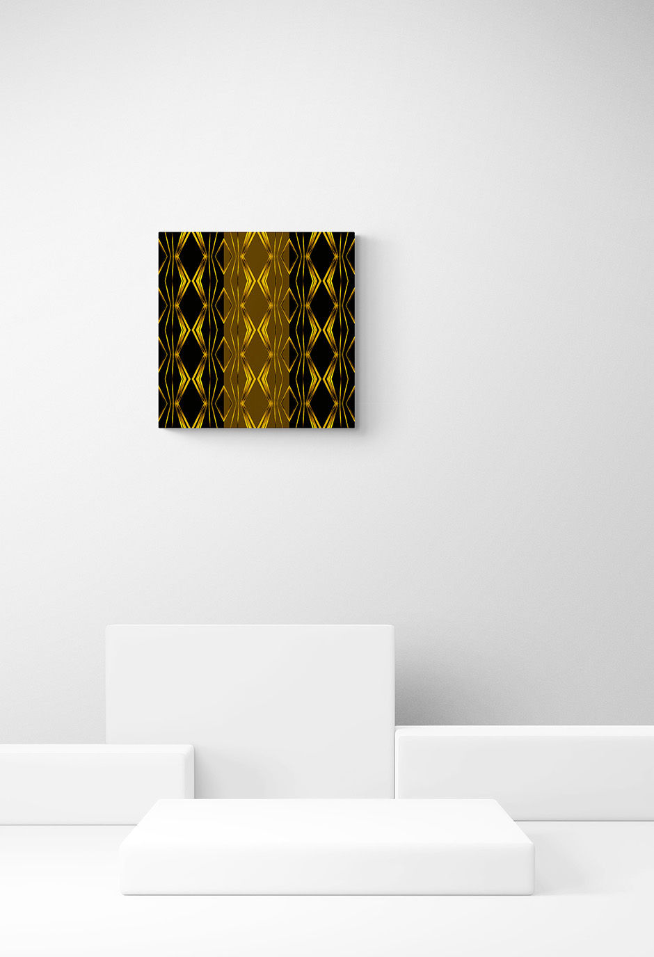 Fotokunst | ROUGH RETRO - Black/gold (60 x 60 cm)