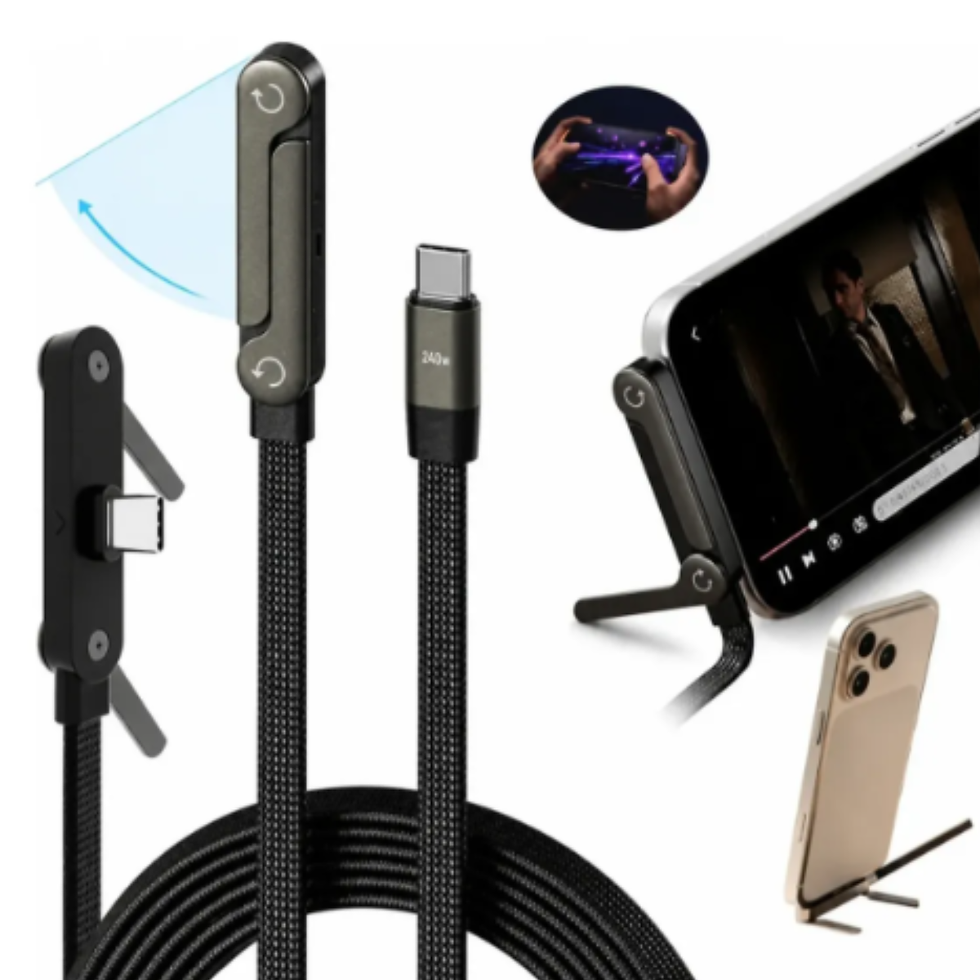 Miniatura: Foldable Fast Charging Cable 240W With Phone Stand
