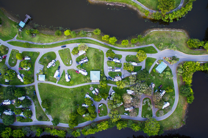 RV Park plan, aerial view