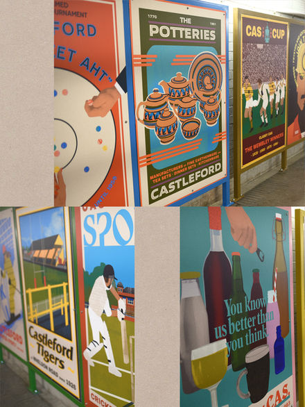 Castleford Subway Posters - Ellie Way - Installation