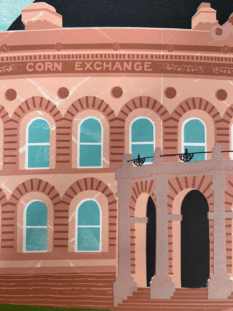 Leeds Corn Exchange Screen Print