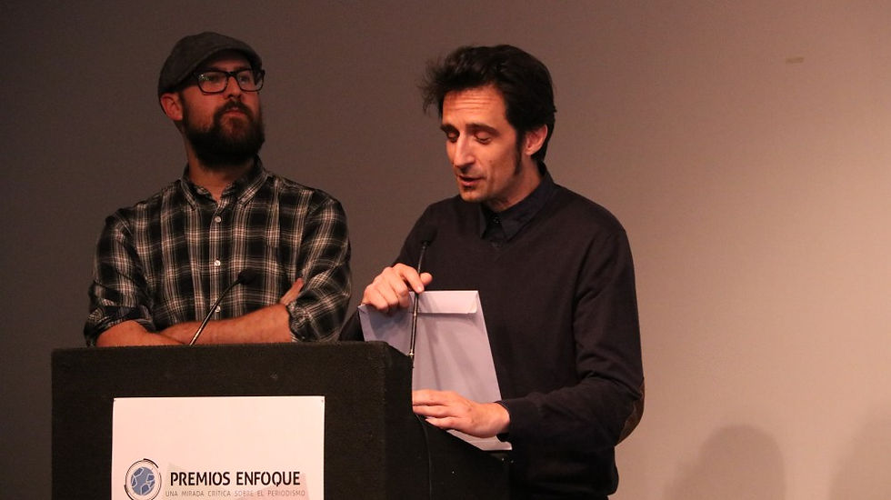 Manu Tomillo y Javier Gallego, de Carne Cruda. / Fuente: Premios Enfoque