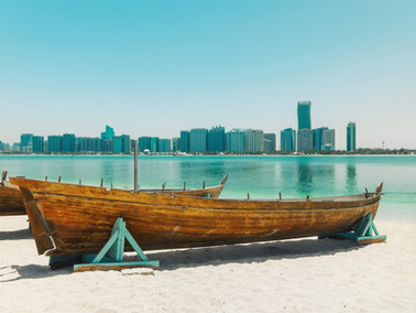 the white sands of Abu Dhabi