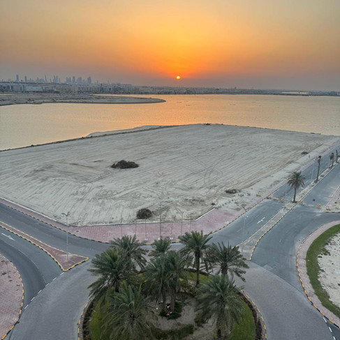 road with sunset in the background