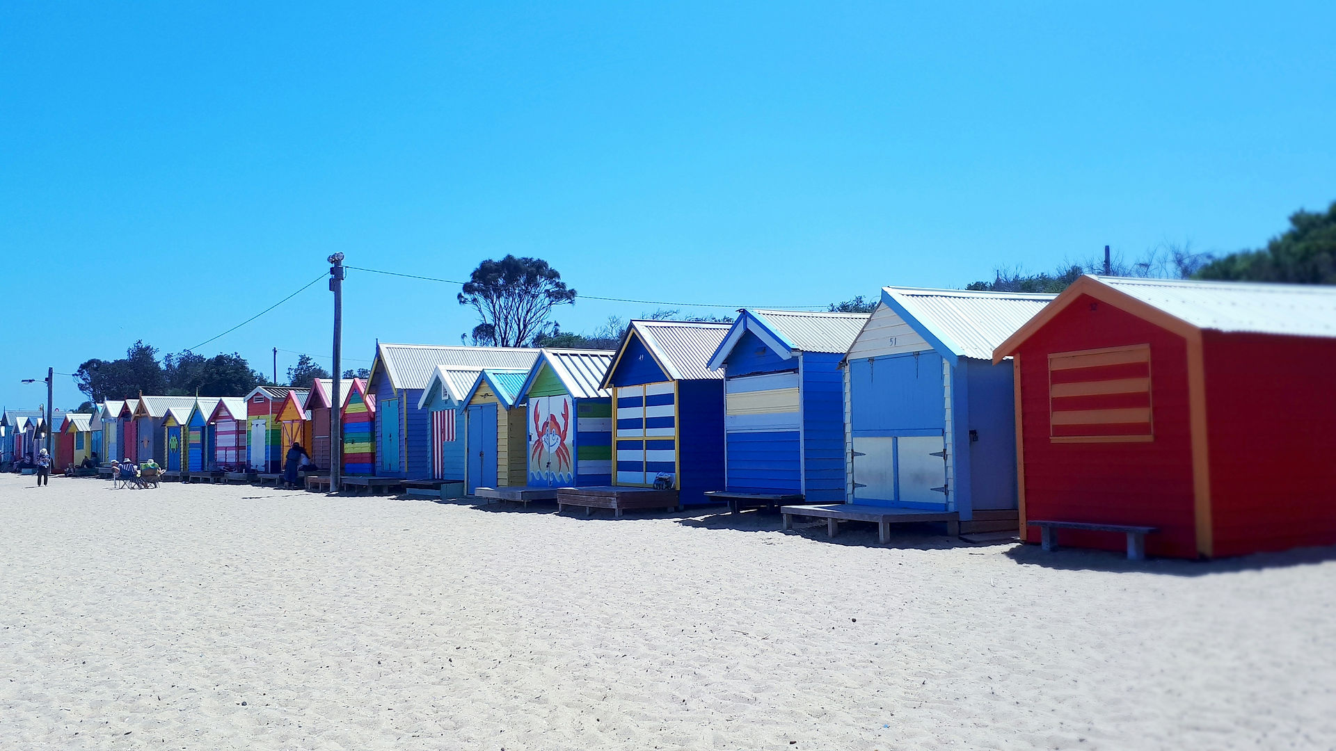 colourful beach huts on the beach
