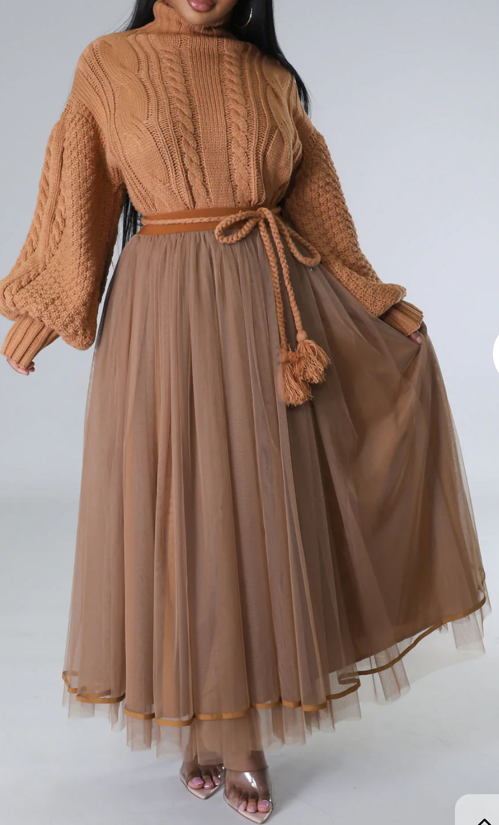 Thumbnail: Turtleneck Sweater Tulle Set