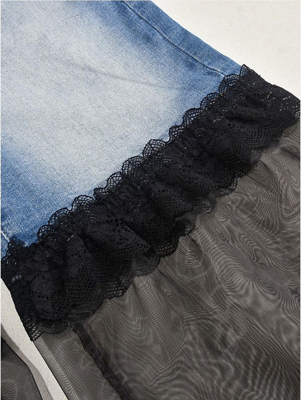 Thumbnail: Lace Mesh Jeans