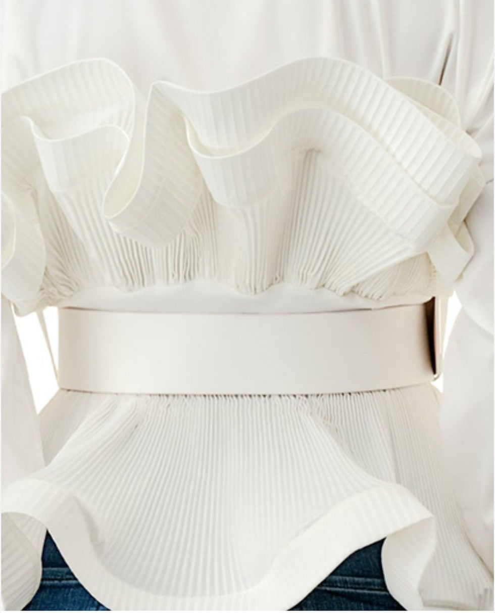 Thumbnail: White Layered Ruffle Top