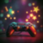 _Ilustración digital en alta definición de un fondo gamer con luces RGB, donde aparecen cu