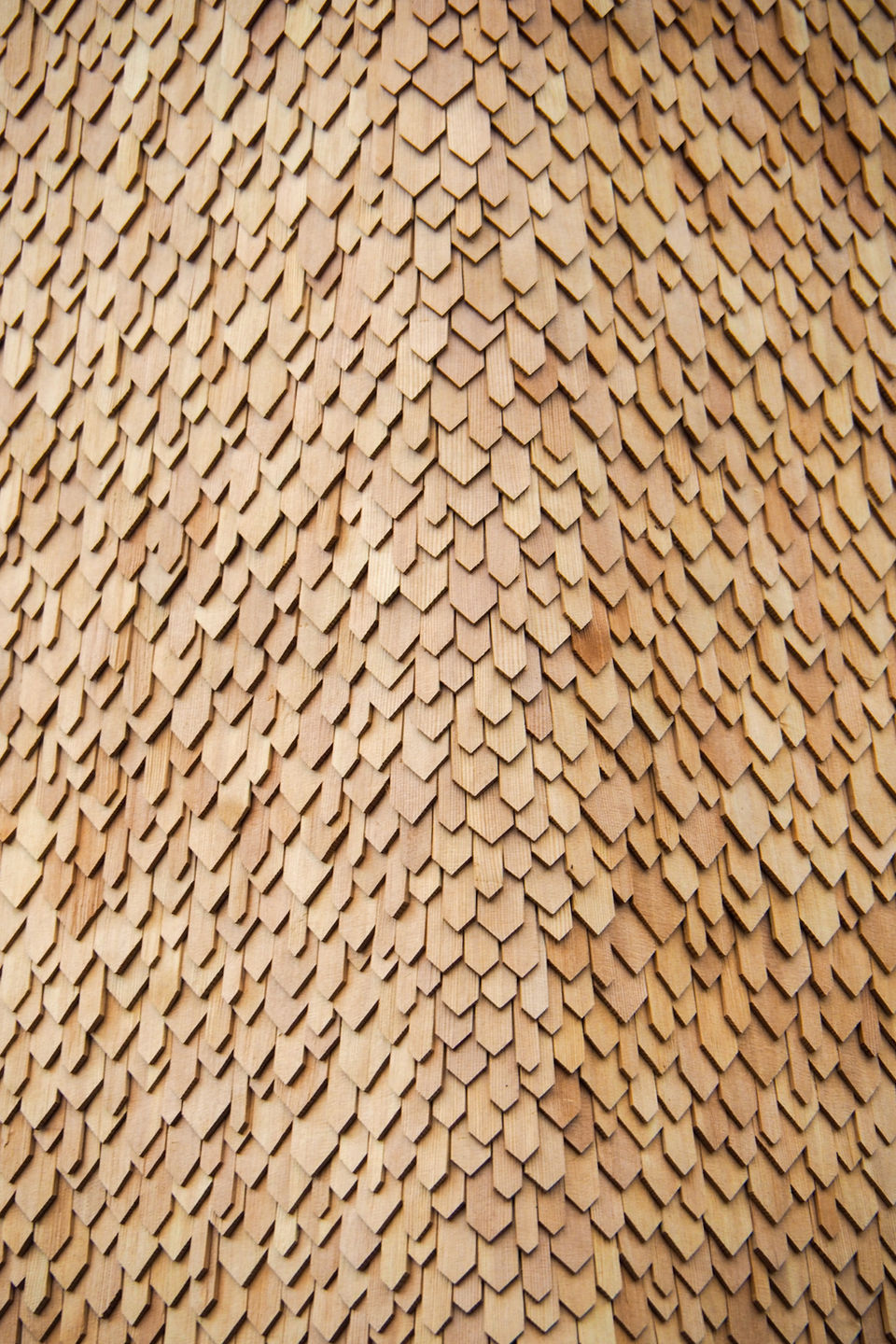 Edition-Holzschindeln, wilde Verlegung, spitzig, handgespalten