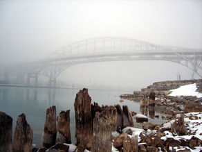 Bluewater Bridge in Winter