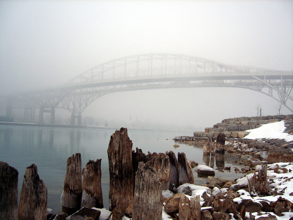 Bluewater Bridge in Winter