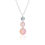 Thumbnail: Silver Plated Graduated Circles Earrings or Necklace - Pink