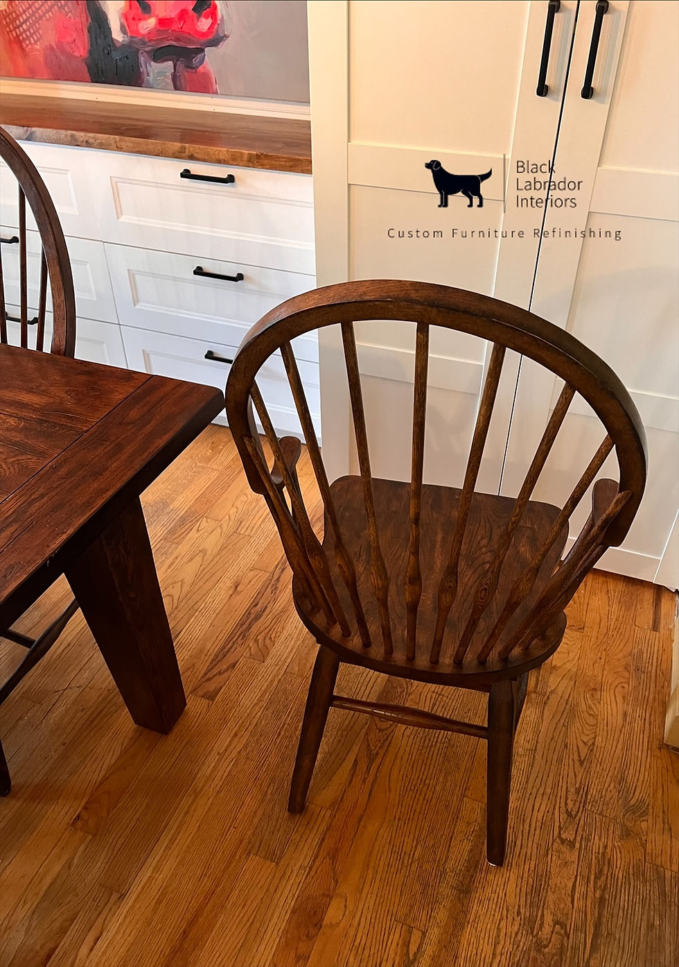 Thumbnail: Broyhill Attic Heirloom Primitive Table with 6 chairs and 2 leaves (Sold)