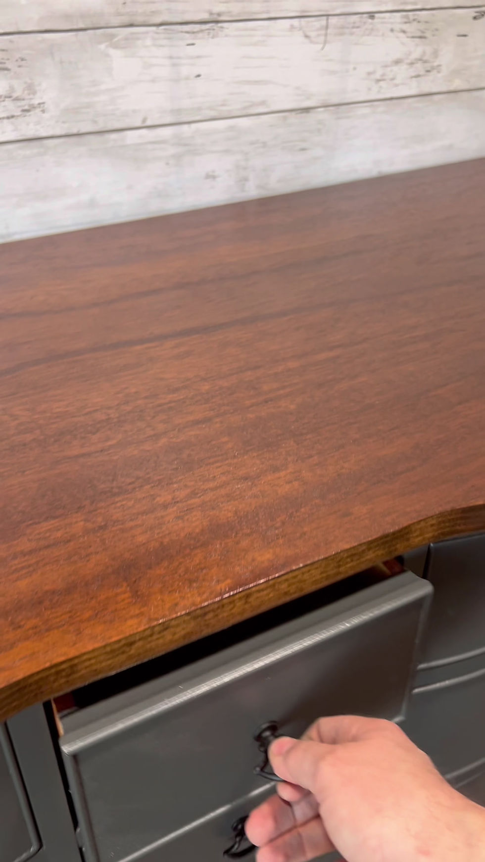 Thumbnail: Freshly Refinished Solid Cherry Wood 3-Piece Dresser Set (Sold)