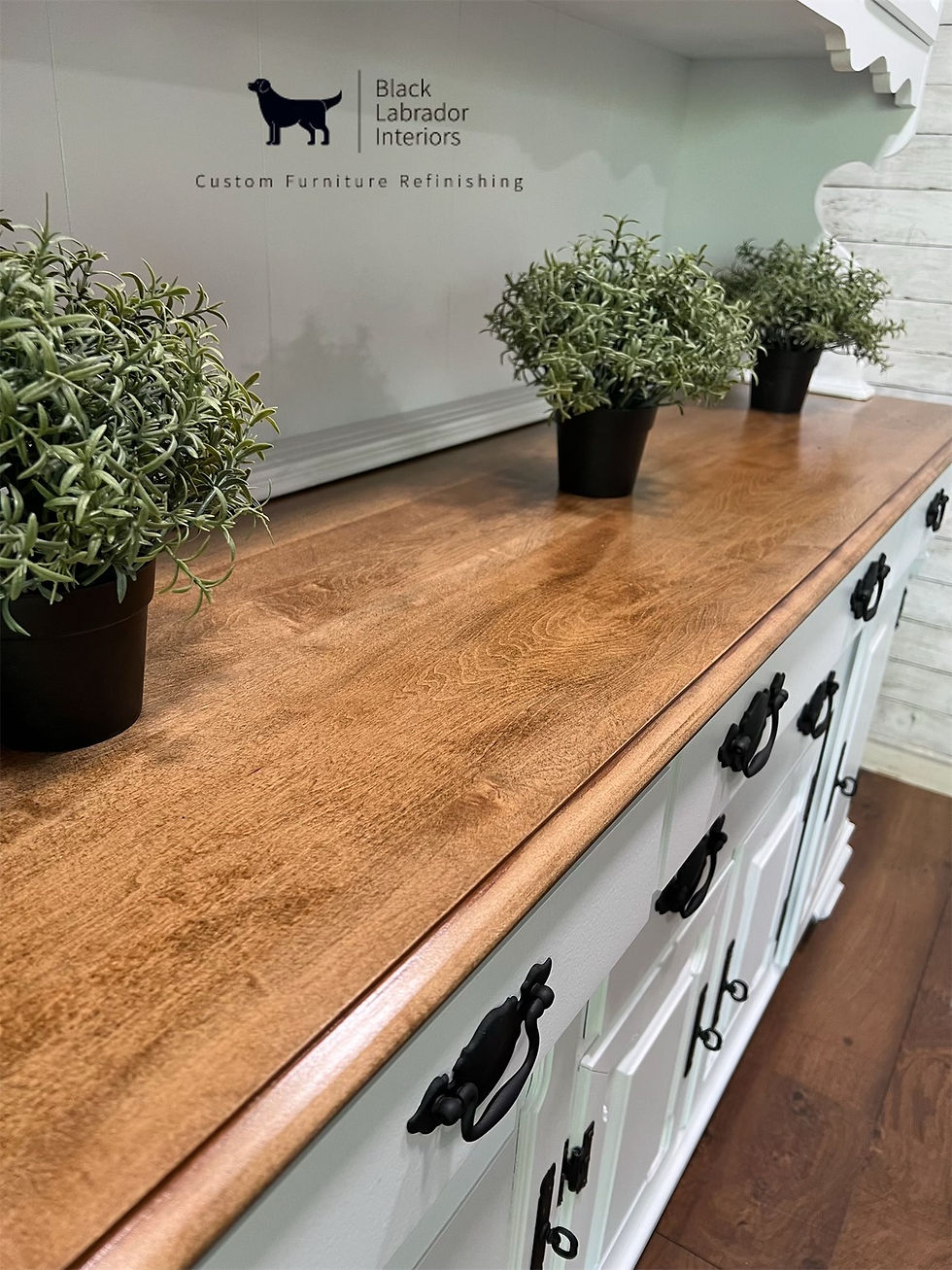 Thumbnail: Beautifully Refinished Farmhouse Maple Hutch (Sold)