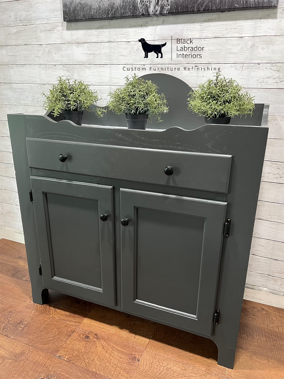 Thumbnail: Beautiful Refinished Solid Oak Dry Sink (Sold)