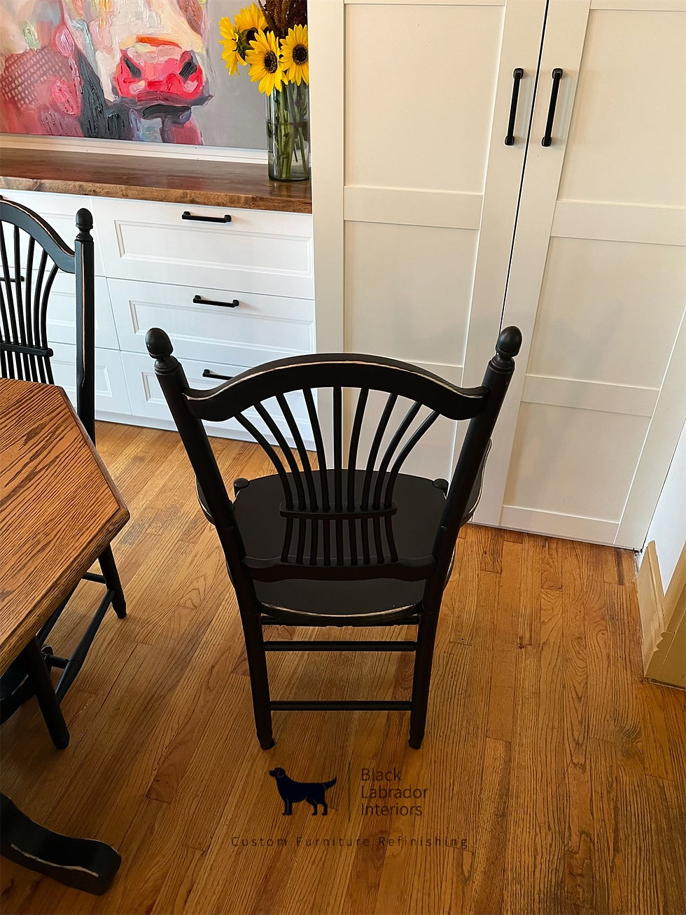 Thumbnail: Beautifully Refinished Large Solid Oak Amish Dining Table set w/ 6 Chairs (Sold)