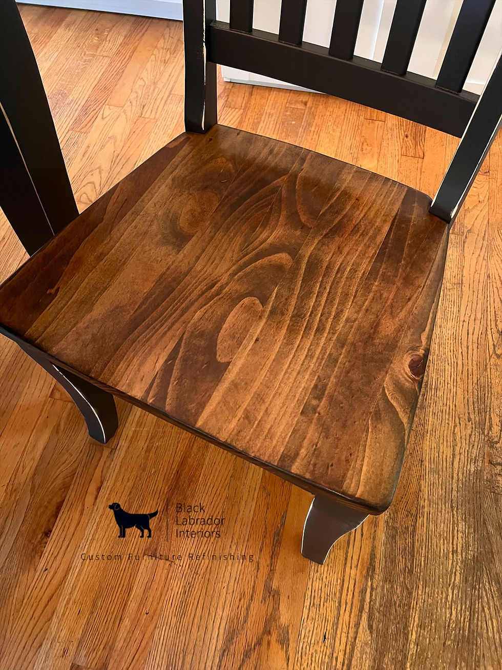 Thumbnail: Farmhouse Solid Wood Table with 4 Chairs Dining Set
