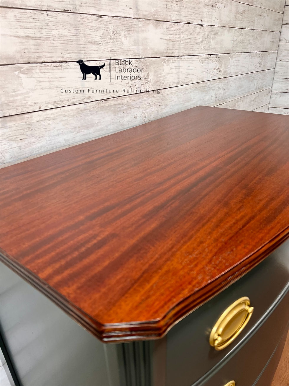 Thumbnail: Solid Mahogany Refinished 2-Piece Dresser Set (Sold)