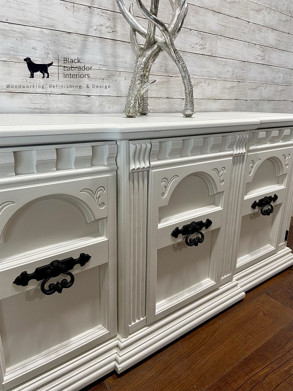 Thumbnail: Small Refinished Farmhouse Bassett Sideboard/Buffet (Sold)